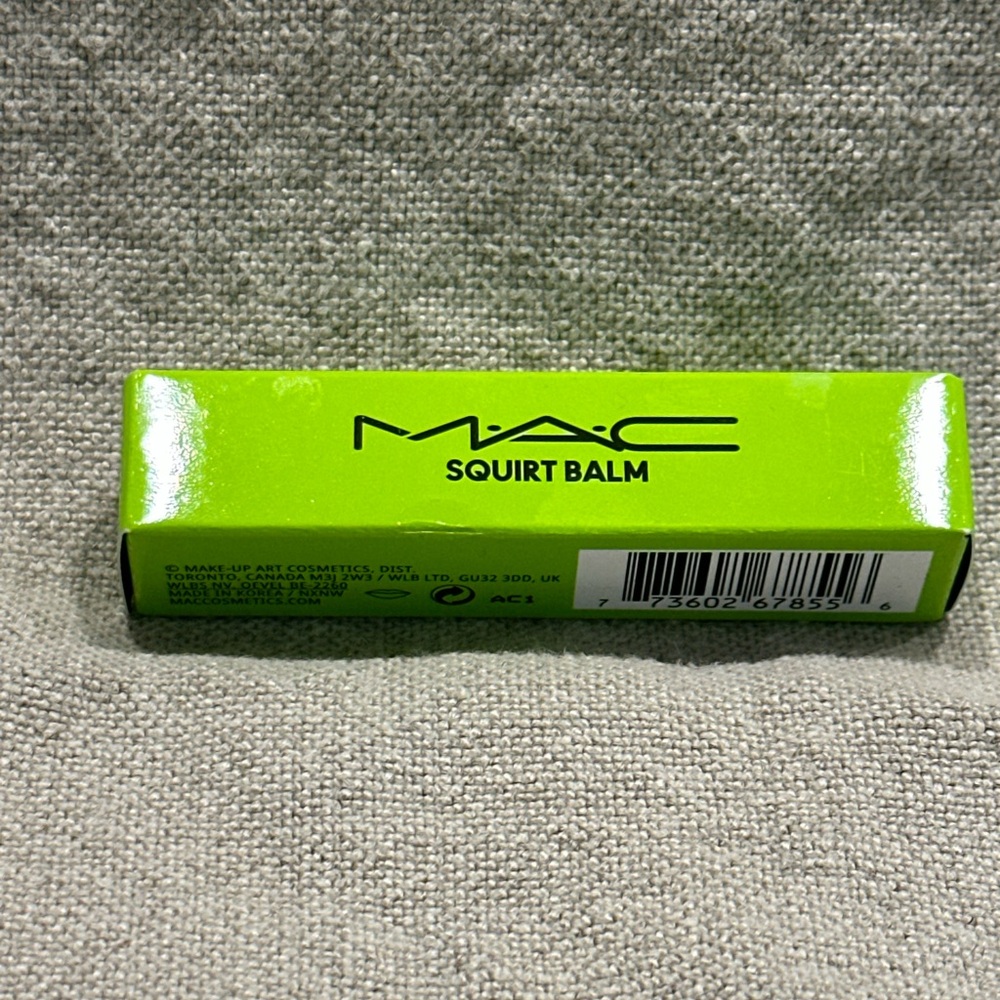 MAC Squirt Balm in Bright Green Packaging